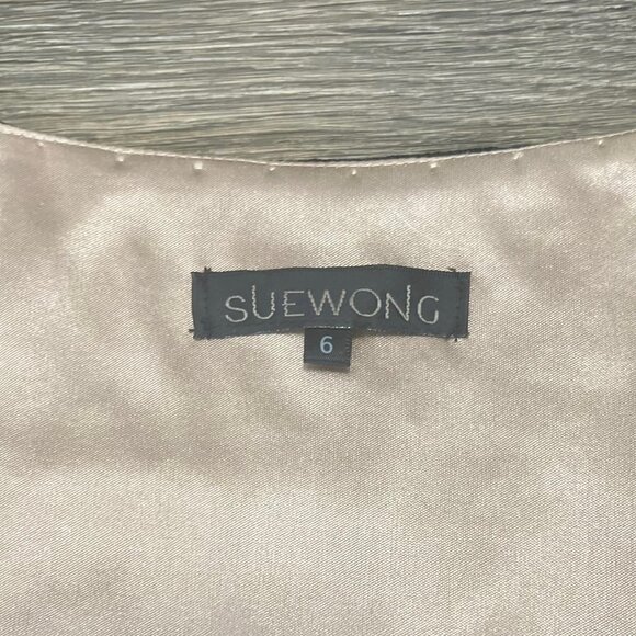 Sue Wong Black and Cream Lace Dress - Picture 4 of 8